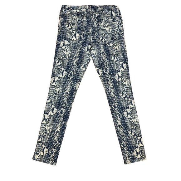CACHE Womens Size 4 Blue & White  Denim Stretch Snake Print Skinny Jeans Comfort - Picture 3 of 13